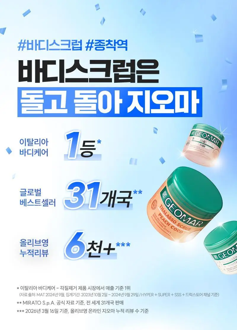 [서애쿠PICK/이탈리아1등] 지오마 사해소금 바디스크럽 600g 6종 상세페이지 4
